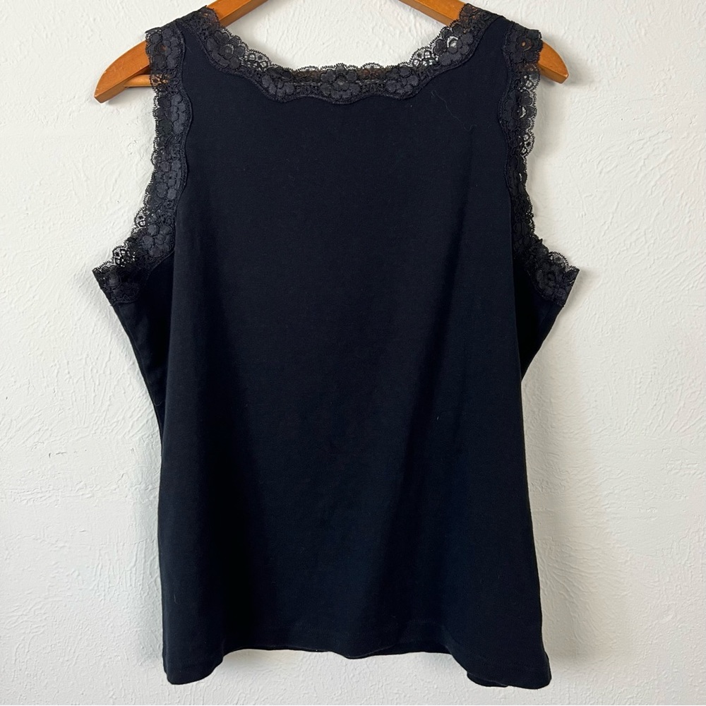 Karen Scott Black Sleeveless Cami - Picture 2 of 4